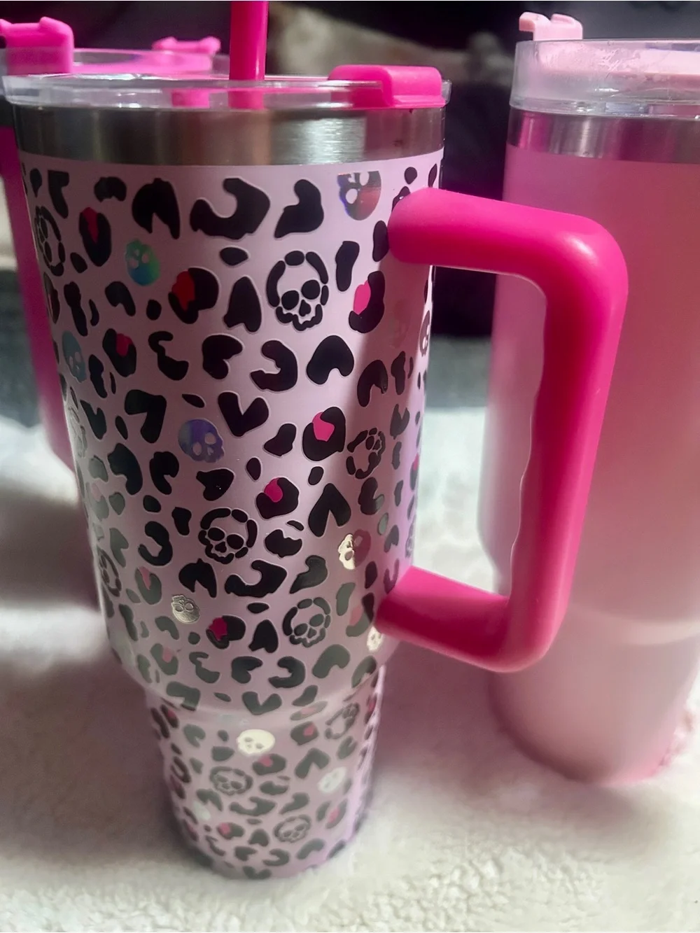 Pink Insulated Party Tumbler Bundle of 3with Handle